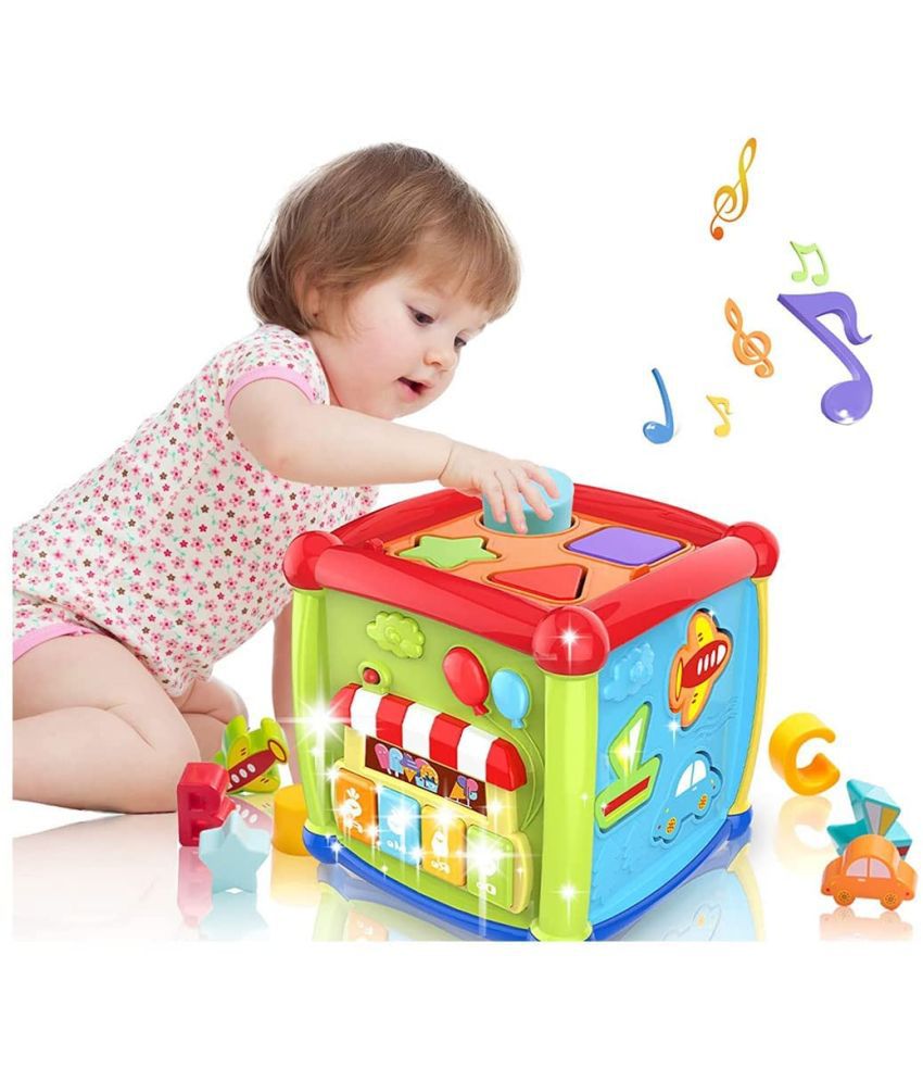     			VBE 6 in 1 Activity Cube Baby Toy for 6 to 36 Months, Toddler Piano Center Best First Birthday Gift for 1 to 3 Y Old Girl Boy, Busy Learners Educational Toys(Multicolor)
