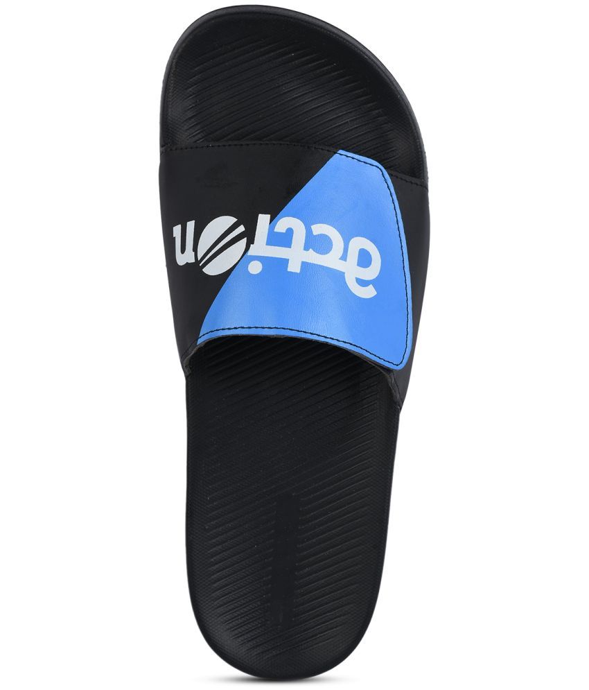     			Action Black Men's Slide Flip Flop