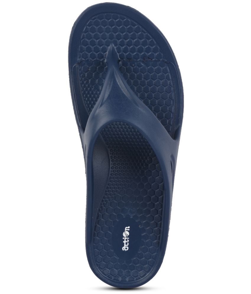     			Action Navy Men's Thong Flip Flop