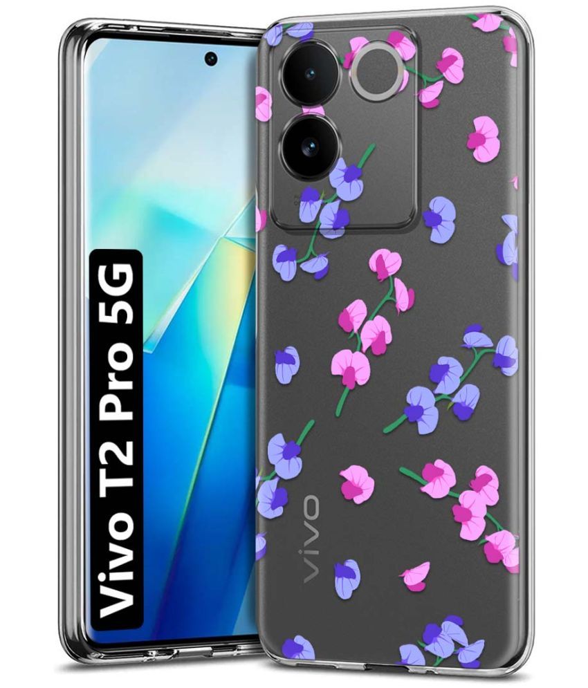     			Fashionury Multicolor Printed Back Cover Silicon Compatible For Vivo T2 Pro 5G ( Pack of 1 )