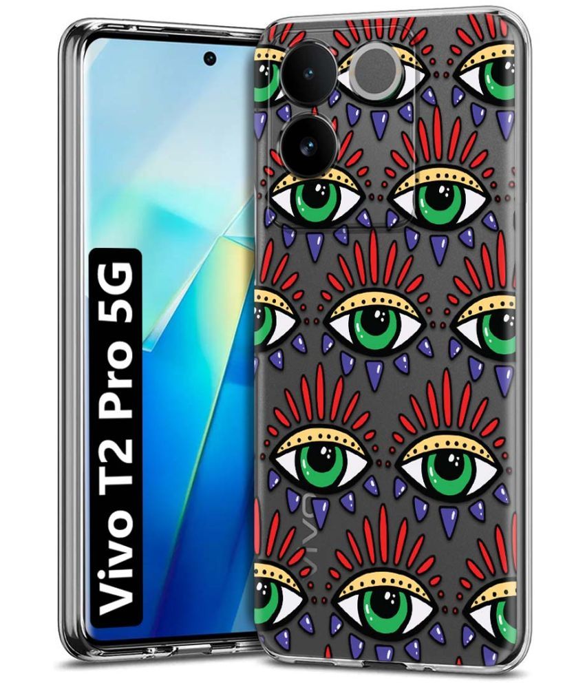     			Fashionury Multicolor Printed Back Cover Silicon Compatible For Vivo T2 Pro 5G ( Pack of 1 )