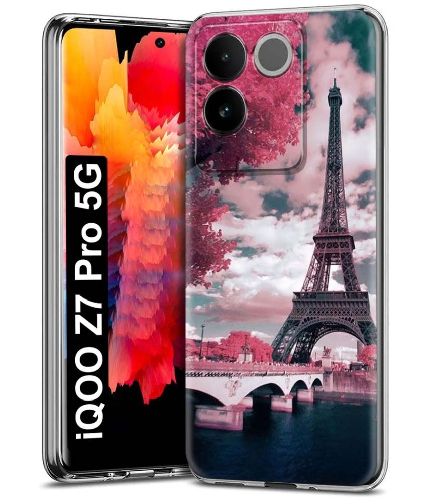     			Fashionury Multicolor Printed Back Cover Silicon Compatible For iQOO Z7 Pro 5G ( Pack of 1 )