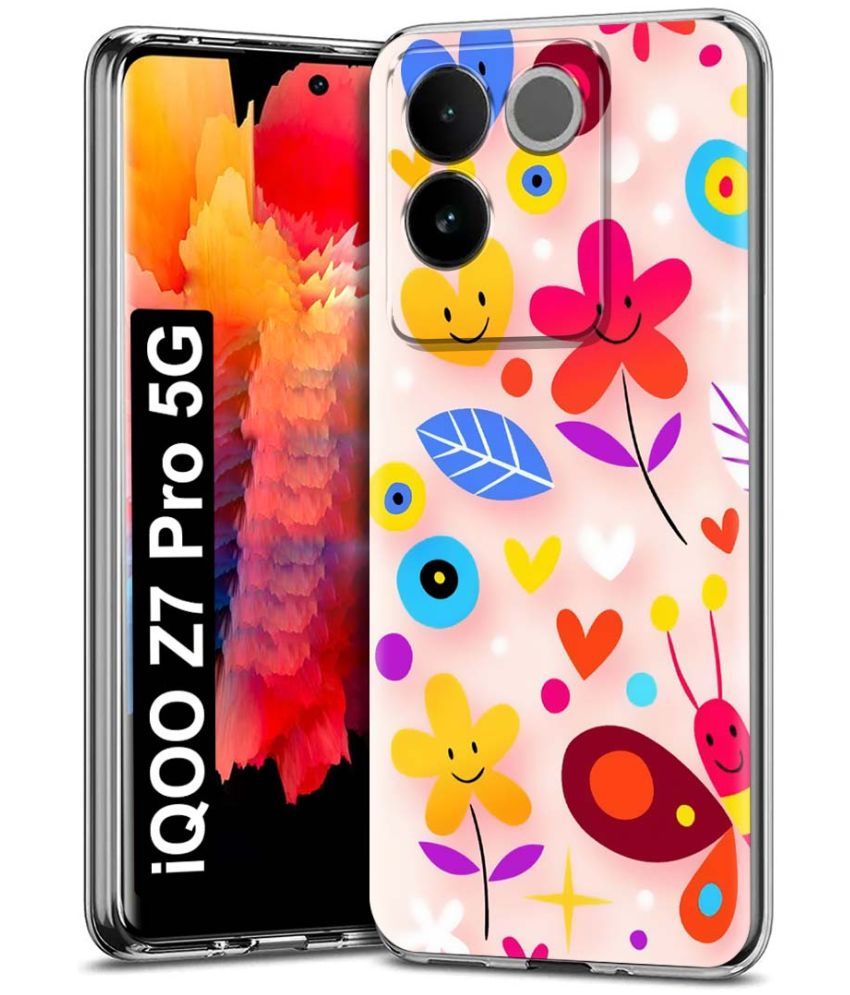     			Fashionury Multicolor Printed Back Cover Silicon Compatible For iQOO Z7 Pro 5G ( Pack of 1 )