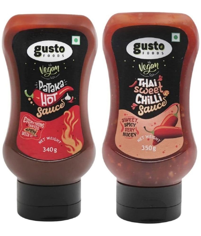    			Gusto Foods Hot Chili & Thai Sweet Chilli Sauce 690 g Pack of 2