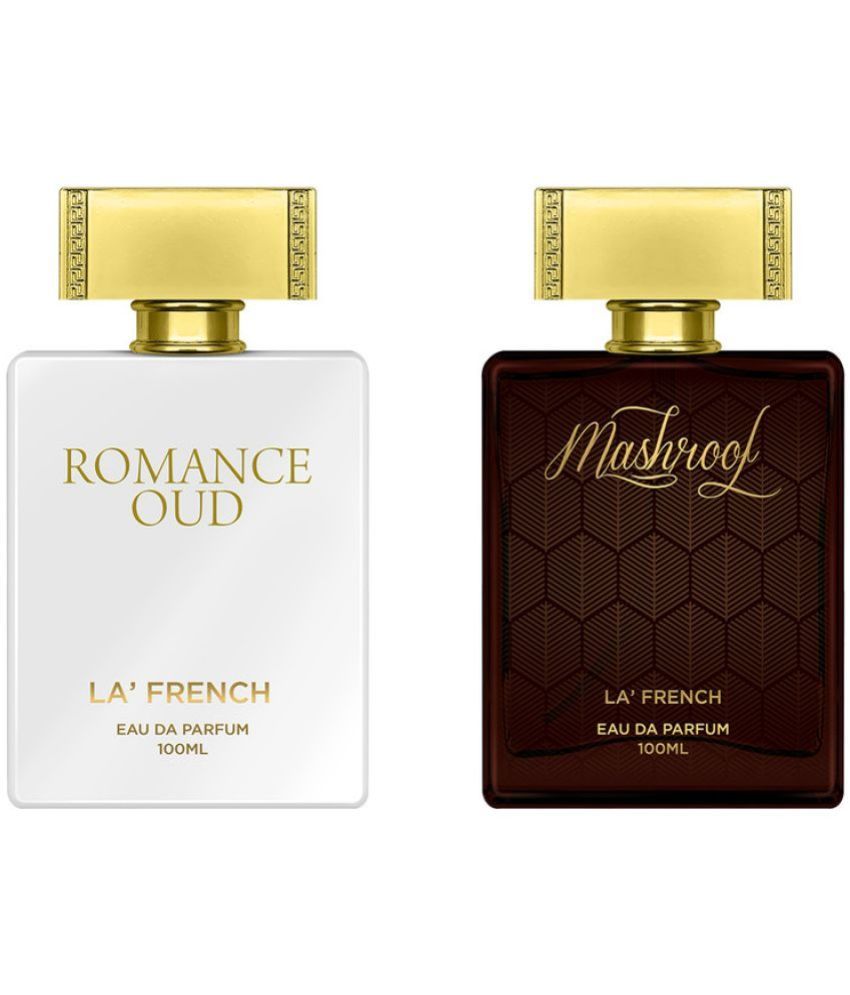     			LA FRENCH Romance Oud & Mashroof Eau De Parfum (EDP) For Unisex 200ml ( Pack of 2 )