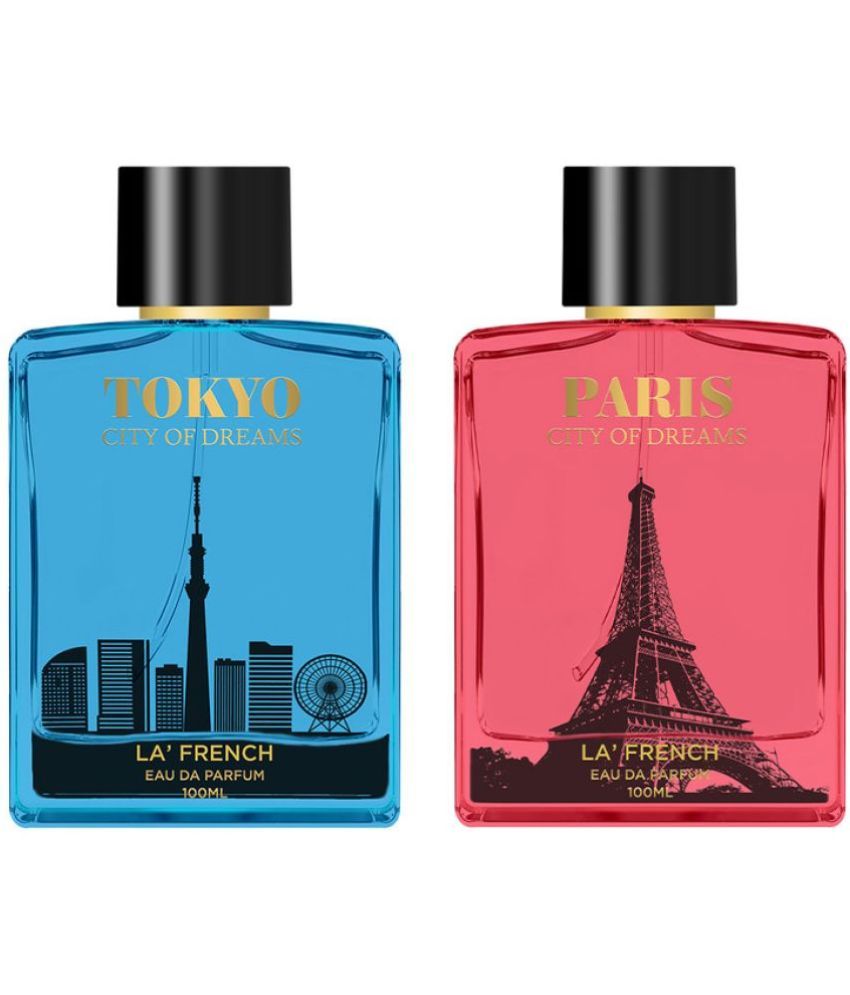     			LA FRENCH Tokyo & Paris City of Dreams Eau De Parfum (EDP) For Unisex 200 ml ( Pack of 2 )