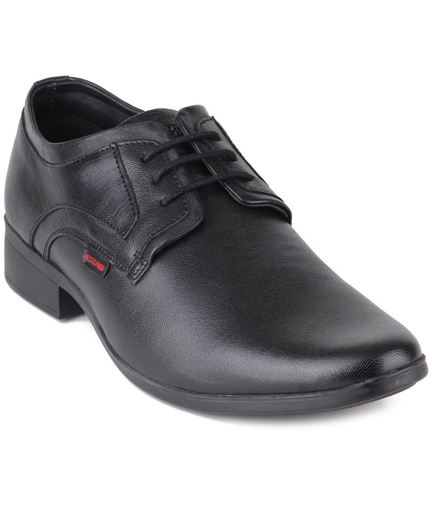     			Red Chief Black Men's Derby Formal Shoes