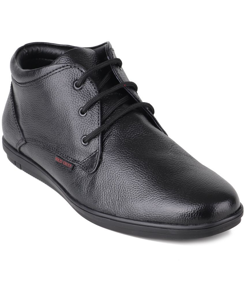     			Red Chief Black Men's Derby Formal Shoes