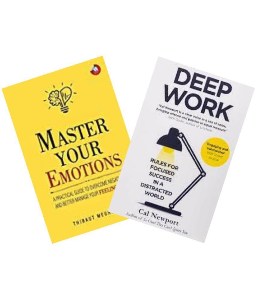     			( Combo of 2 books ) Master Your Emotions + Deep Work (English, Paperback )