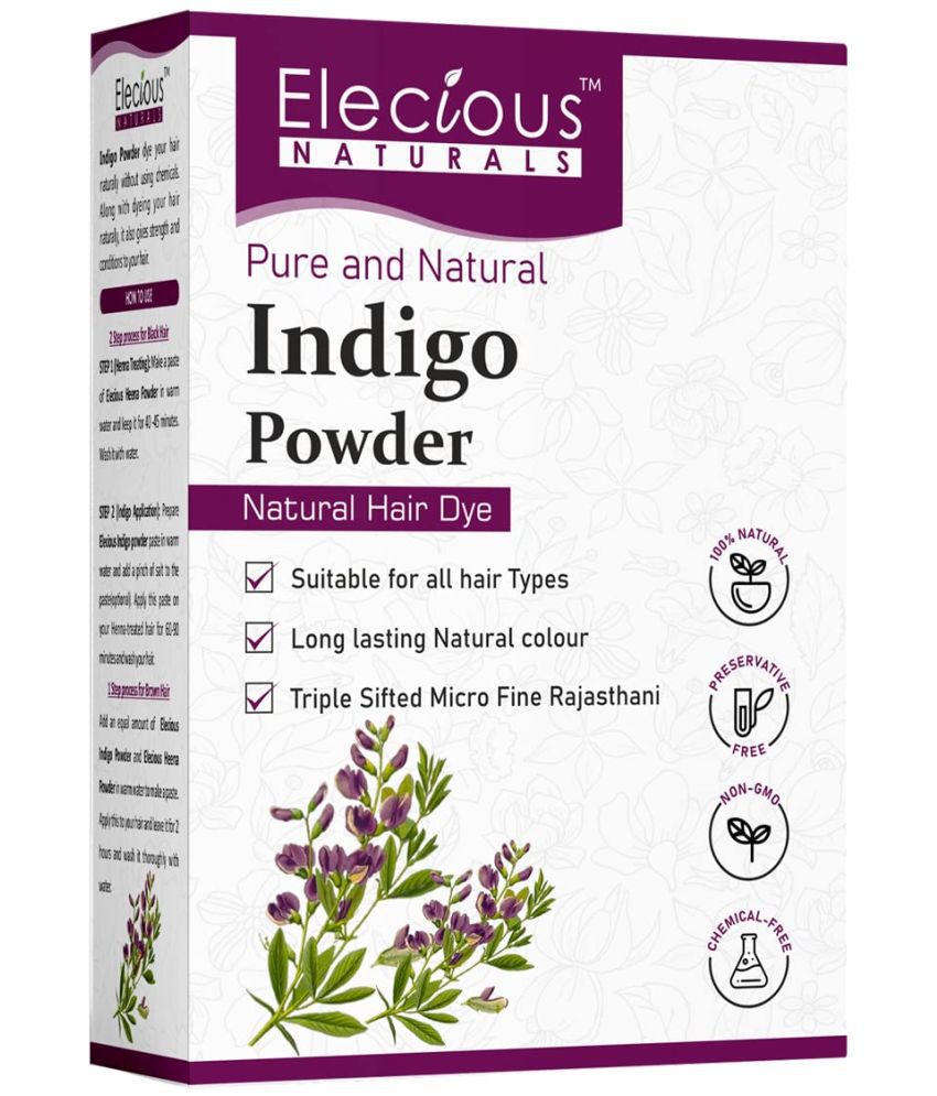     			Elecious Indigo Powder for Hair black (200 Grams) | 100% Pure and Natural, No preservatives