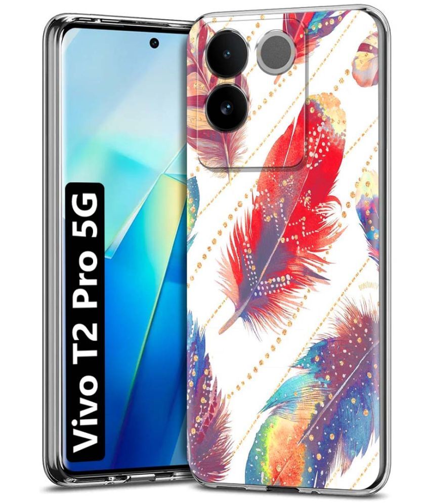     			Fashionury Multicolor Printed Back Cover Silicon Compatible For Vivo T2 Pro 5G ( Pack of 1 )