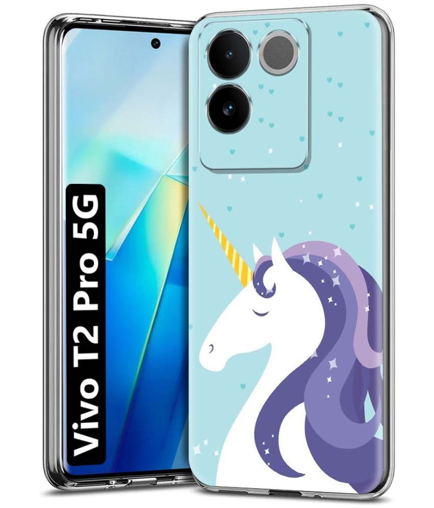     			Fashionury Multicolor Printed Back Cover Silicon Compatible For Vivo T2 Pro 5G ( Pack of 1 )