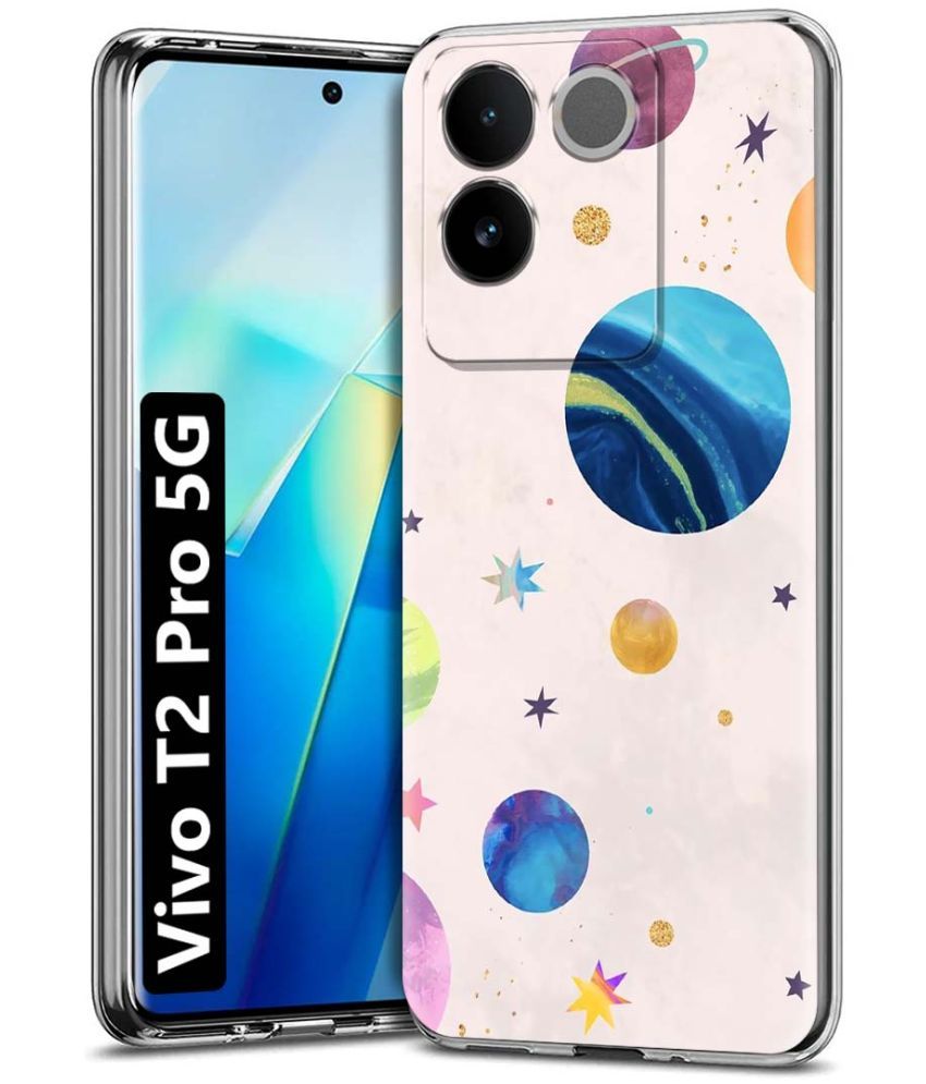     			Fashionury Multicolor Printed Back Cover Silicon Compatible For Vivo T2 Pro 5G ( Pack of 1 )