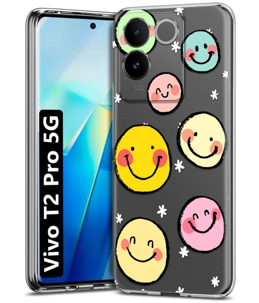     			Fashionury Multicolor Printed Back Cover Silicon Compatible For Vivo T2 Pro 5G ( Pack of 1 )