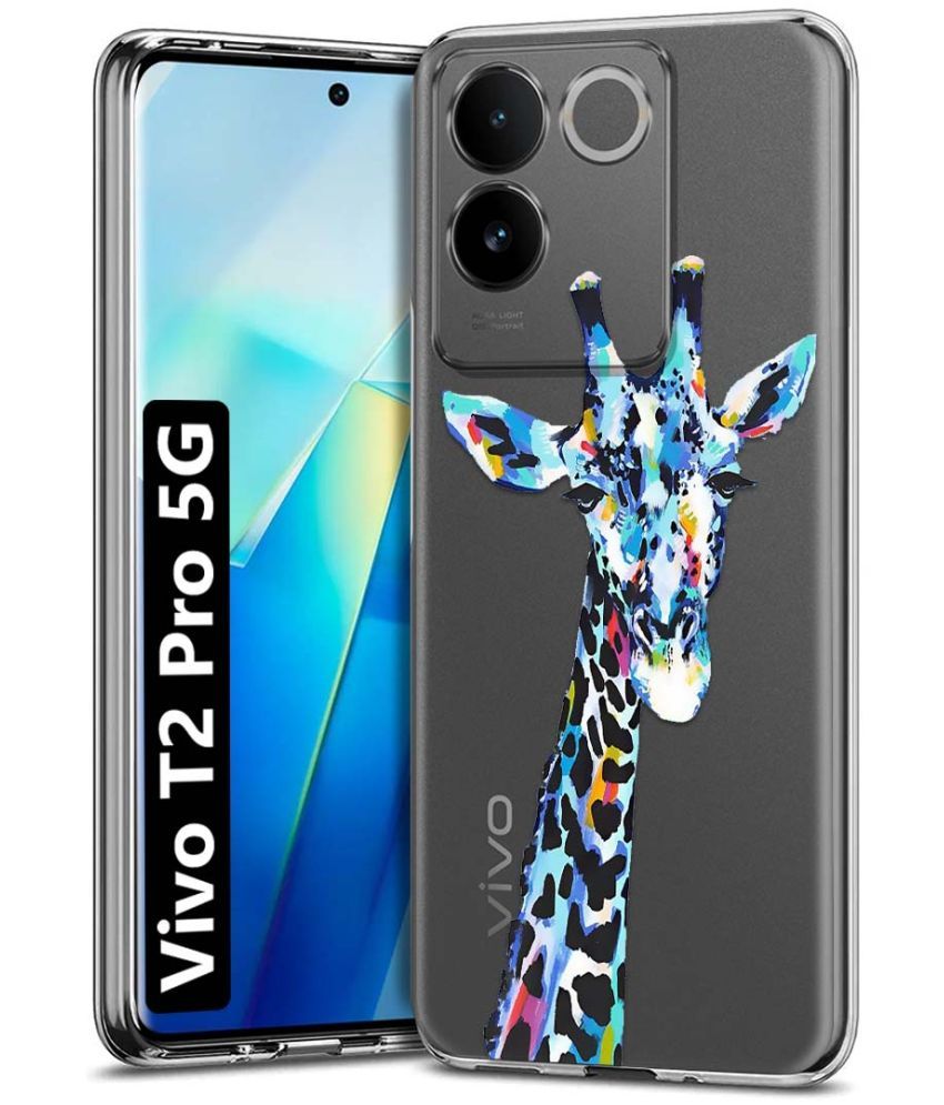     			Fashionury Multicolor Printed Back Cover Silicon Compatible For Vivo T2 Pro 5G ( Pack of 1 )