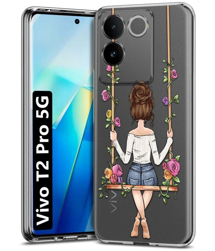     			Fashionury Multicolor Printed Back Cover Silicon Compatible For Vivo T2 Pro 5G ( Pack of 1 )