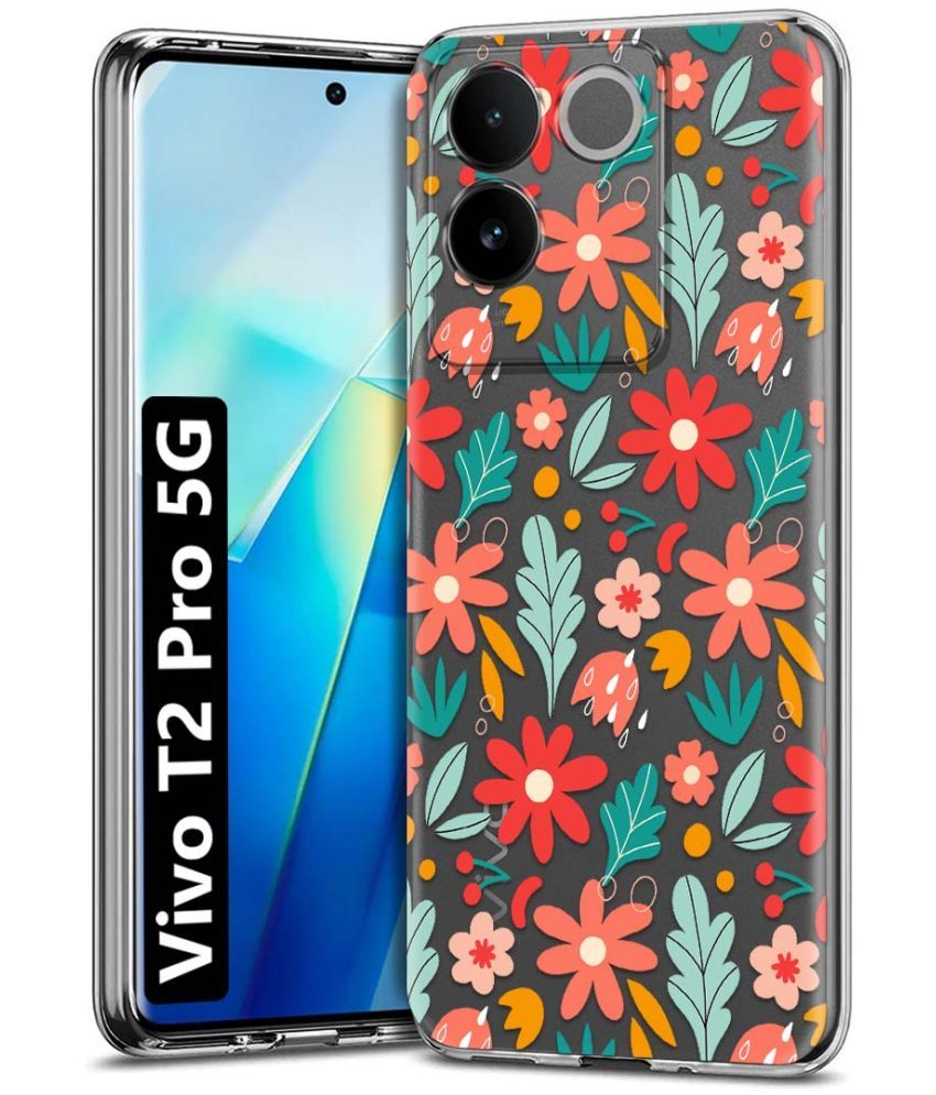     			Fashionury Multicolor Printed Back Cover Silicon Compatible For Vivo T2 Pro 5G ( Pack of 1 )