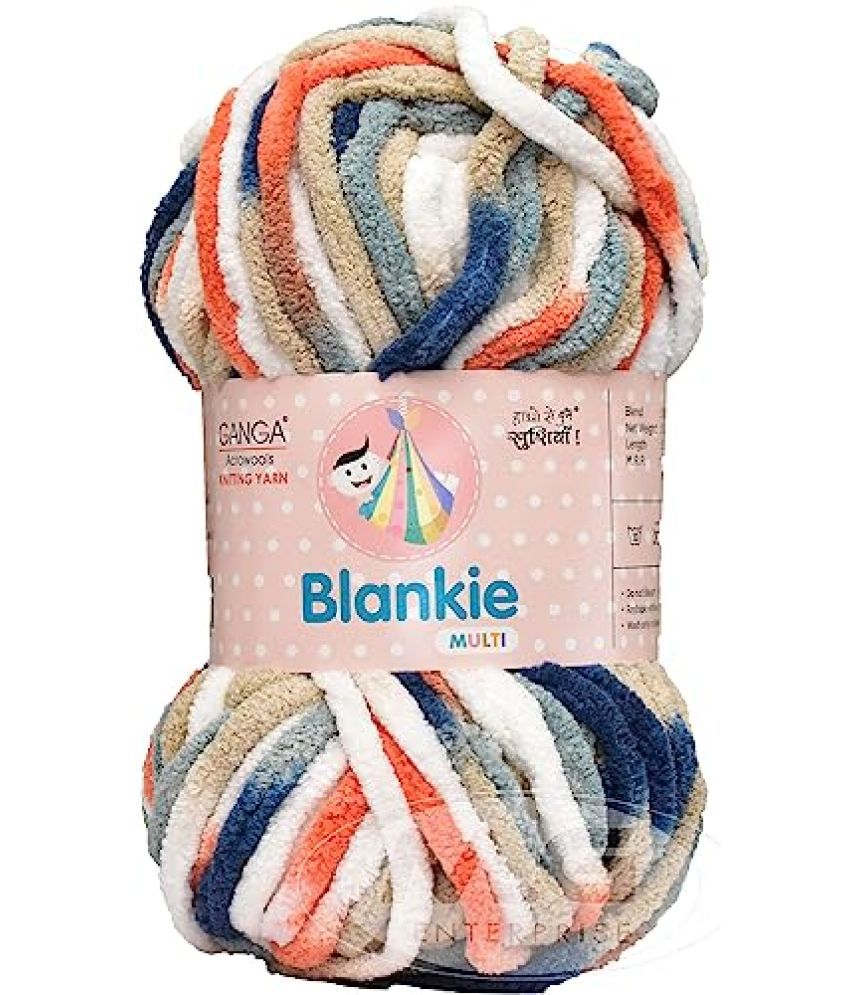     			GANGA Knitting Yarn Thick Chunky Wool, Blankie Rusty 200 GMS Best Used with Knitting Needles-BL Art-ADJI