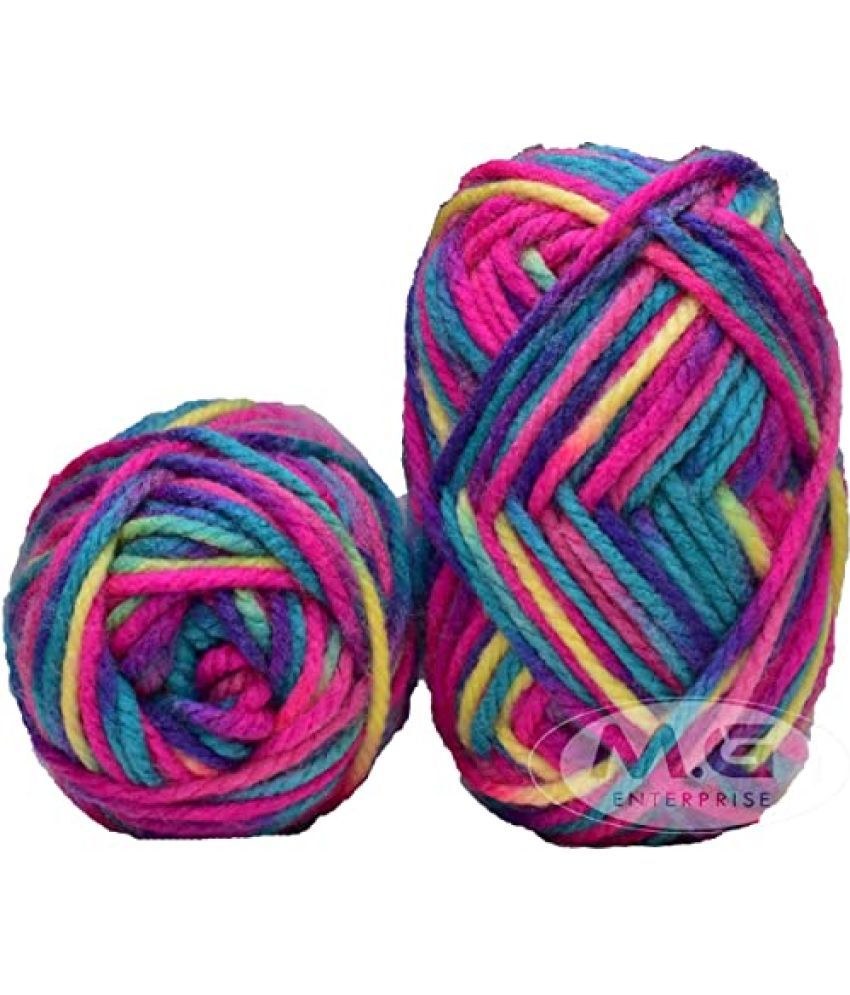     			GANGA Knitting Yarn Thick Chunky Wool, Motu Multi Strawberry II 500 GMS Best Used with Knitting Needles, Crochet Needles Wool Yarn for Knitting.-OB Art-ACIG