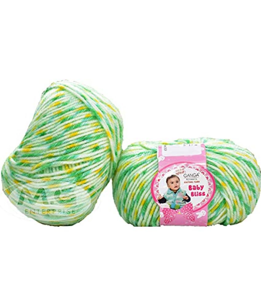     			Ganga 100% Acrylic Wool Parrot Mix (6 pc) Baby Soft 4 ply Wool Ball Hand Knitting Wool/Art Craft Soft Fingering Crochet Hook Yarn, Needle Knitting Yarn Thread dye. with Needle. C