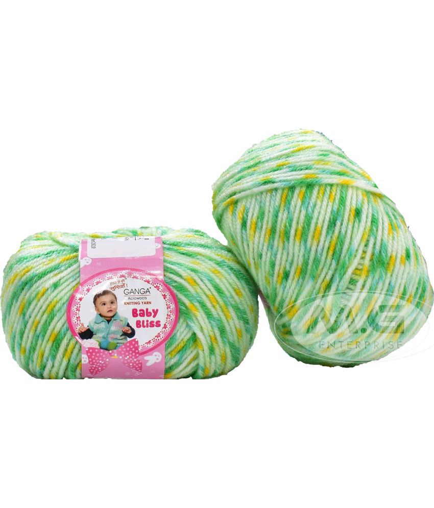     			Ganga 100% Acrylic Wool Parrot Mix (12 pc) Baby Soft 4 ply Wool Ball Hand Knitting Wool/Art Craft Soft Fingering Crochet Hook Yarn, Needle Knitting Yarn Thread dye. with Needle. A