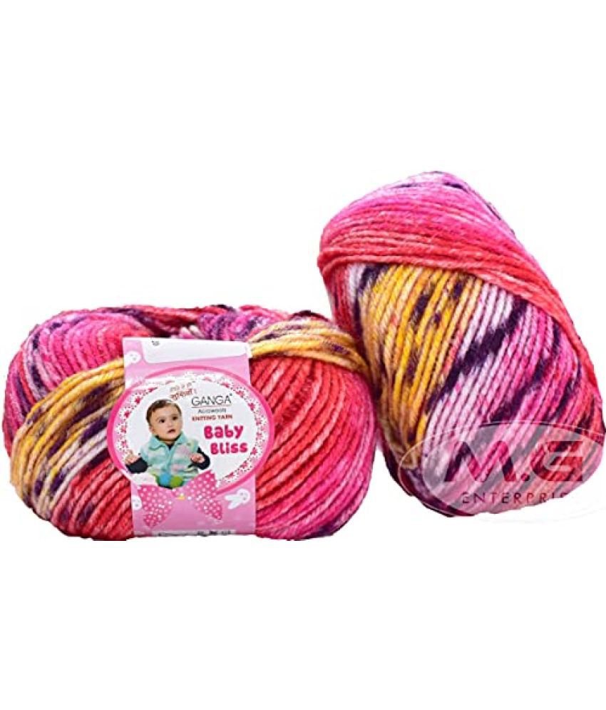     			Ganga 100% Acrylic Wool Rusty Red (6 pc) Baby Soft 4 ply Wool Ball Hand Knitting Wool/Art Craft Soft Fingering Crochet Hook Yarn, Needle Knitting Yarn Thread dye. with Needle. A