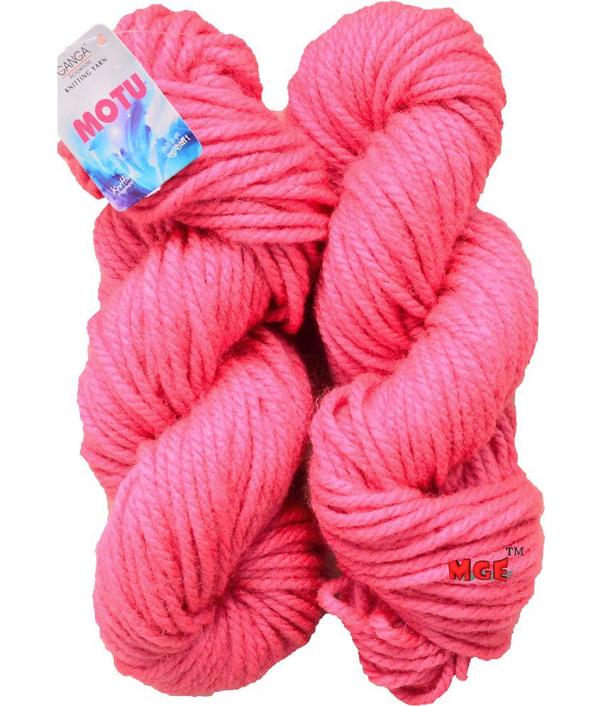     			Ganga Knitting Yarn Thick Chunky Wool, Motu Thick Yarn Gajri 300 gm Best Used with Knitting Needles, Crochet Needles Wool Yarn for Knitting - bja