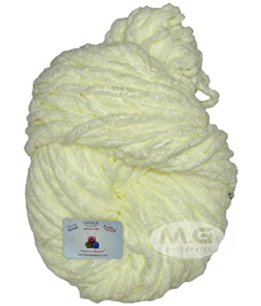     			Ganga Knitting Yarn Thick Chunky Wool, VT Cream 200 gm Best Used with Knitting Needles, Crochet Needles Wool Yarn for Knitting - id