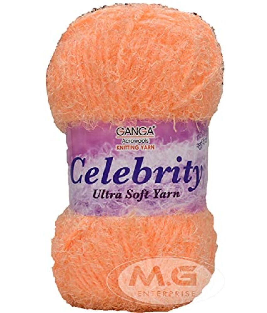     			Ganga Knitting Yarn Thick Chunky Wool, Celebrity Baba 200 gm Best Used with Knitting Needles, Crochet Needles Wool Yarn for Knitting, with Needle.-B