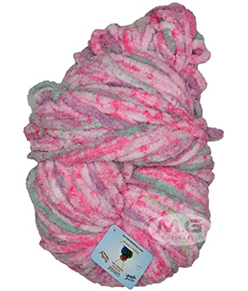     			Ganga Knitting Yarn Thick Chunky Wool, VT Unicorn Pink 200 gm Best Used with Knitting Needles, Crochet Needles Wool Yarn for Knitting - abg