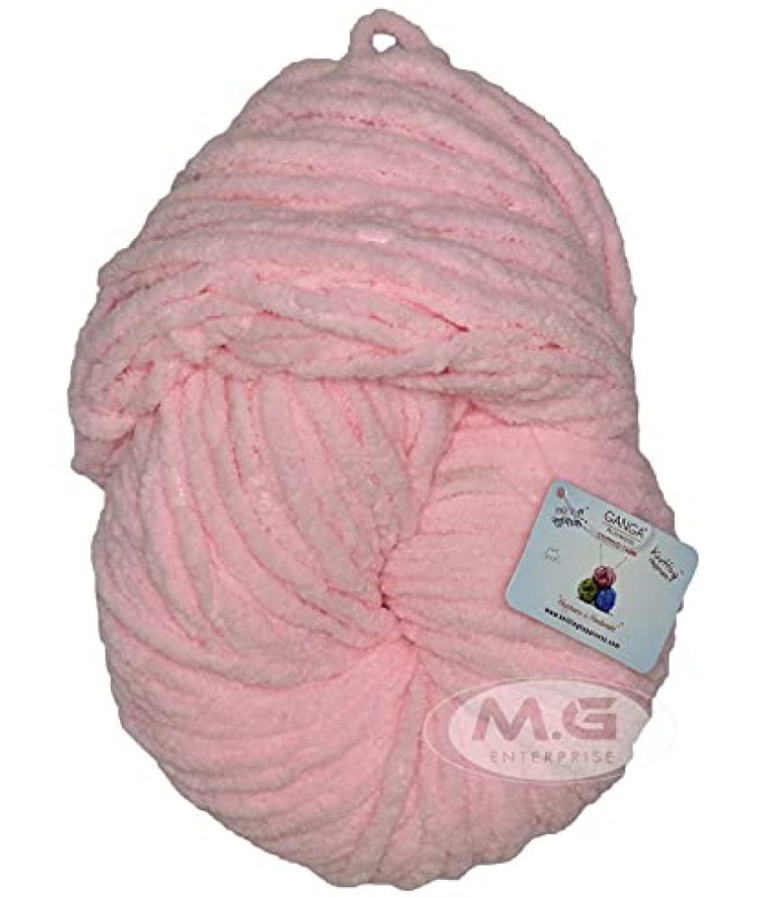     			Ganga Knitting Yarn Thick Chunky Wool, VT Pink 200 gm Best Used with Knitting Needles, Crochet Needles Wool Yarn for Knitting - aae