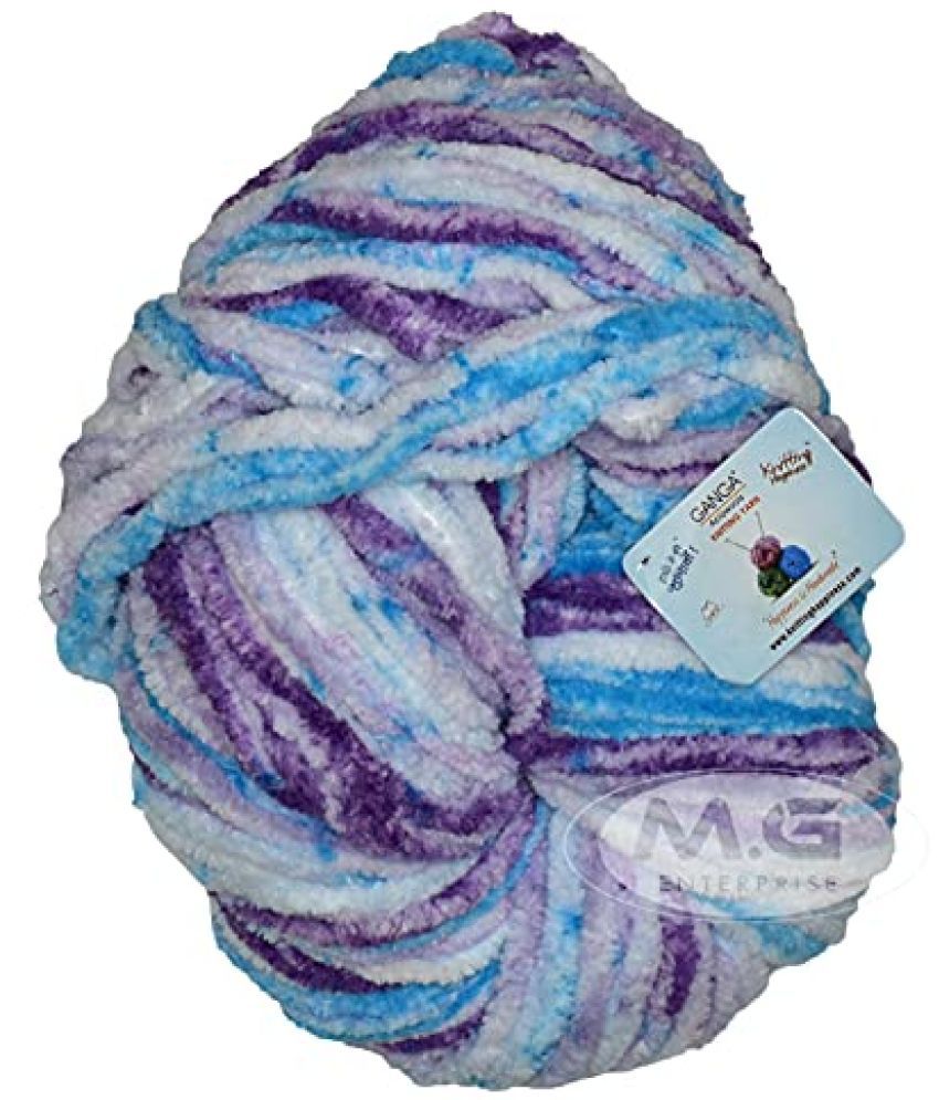     			Ganga Knitting Yarn Thick Chunky Wool, VT Blue Rain 300 gm Best Used with Knitting Needles, Crochet Needles Wool Yarn for Knitting - ia