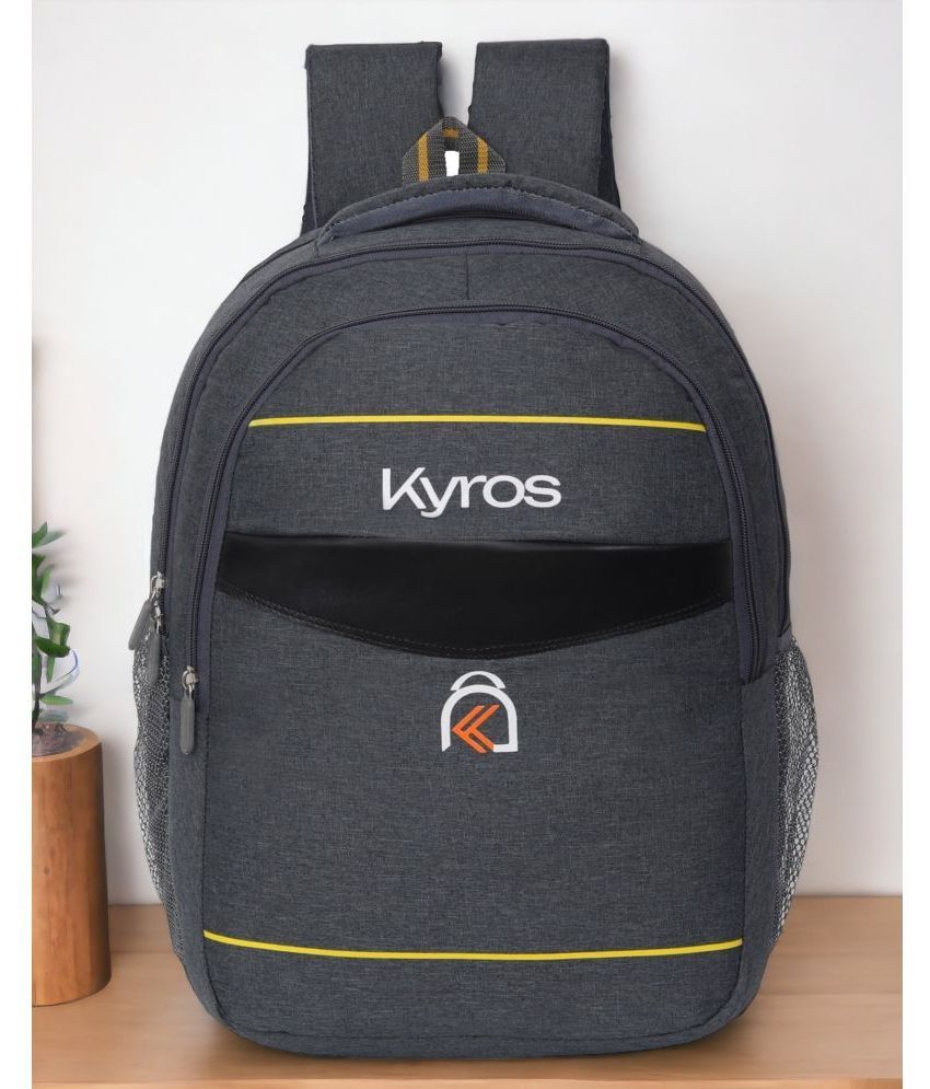     			Kyros Black Polyester Backpack ( 35 Ltrs )