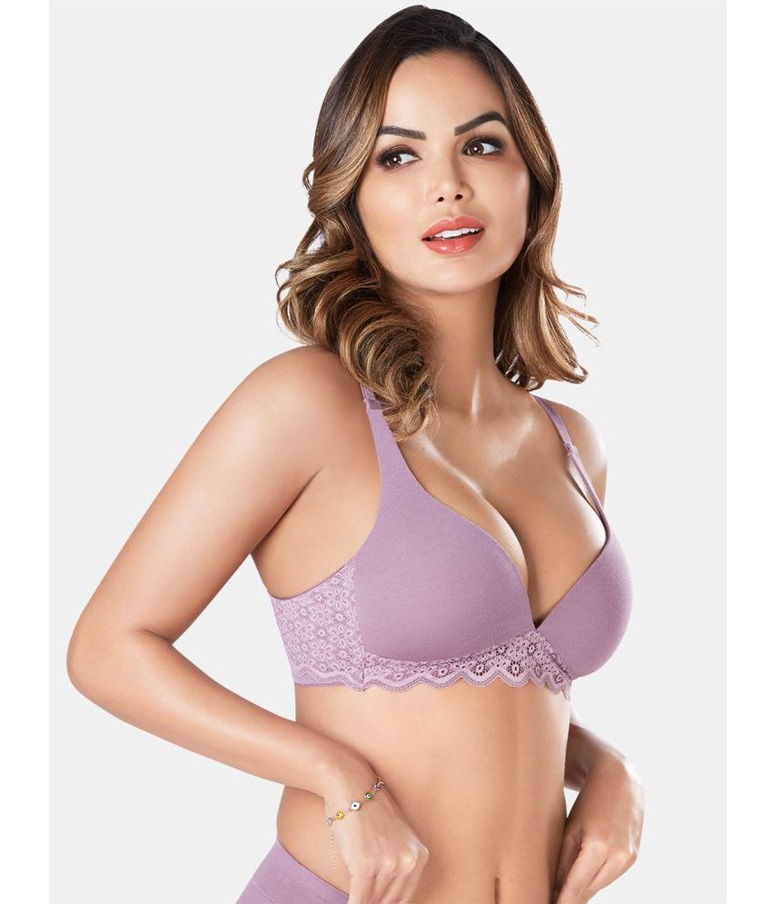     			Sonari Modal Lightly Padded Women's Plunge Bra ( Purple ) victoriaburgundy