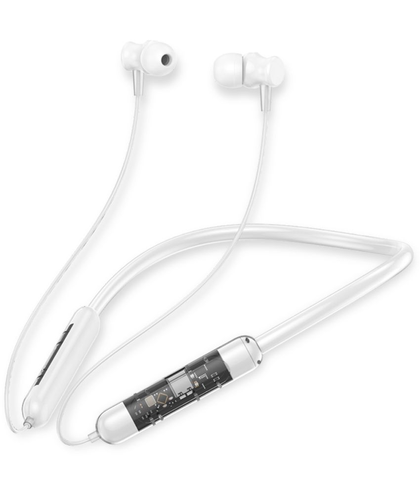    			Tecsox In-the-ear Bluetooth Headset with Upto 30h Talktime Deep Bass - White