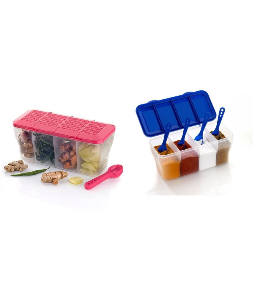     			Analog Kitchenware Dal/Masala/Vegetable Plastic Multicolor Pickle Container ( Set of 2 )