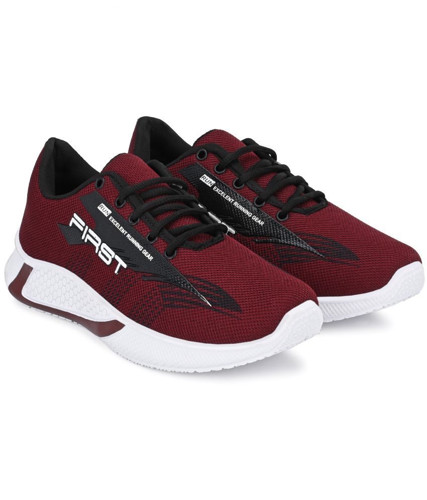     			Birde Maroon Men's Sports Running Shoes