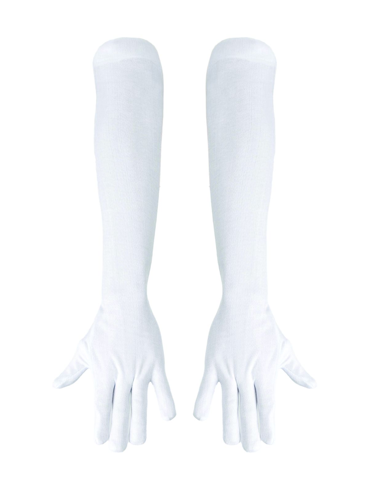     			FITMonkey White Cotton Riders Arm Riding Sleeve With Full Fingered Gloves (1 Pair)