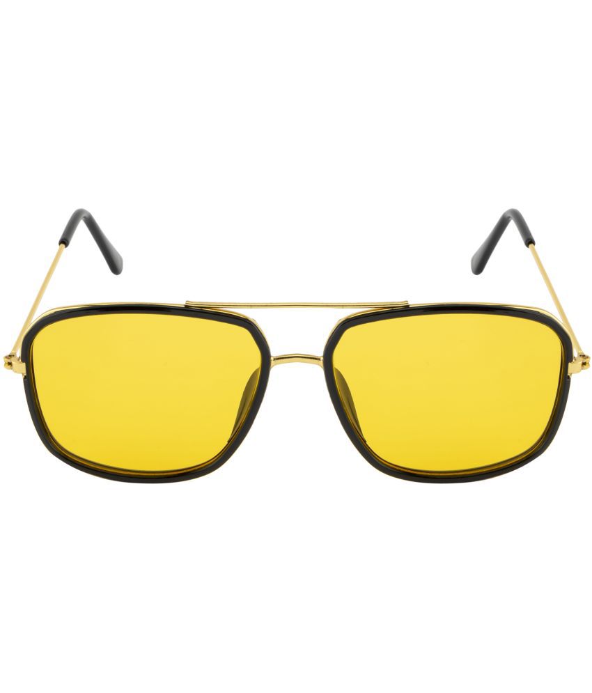     			Fair-X Gold Square Sunglasses ( Pack of 1 )