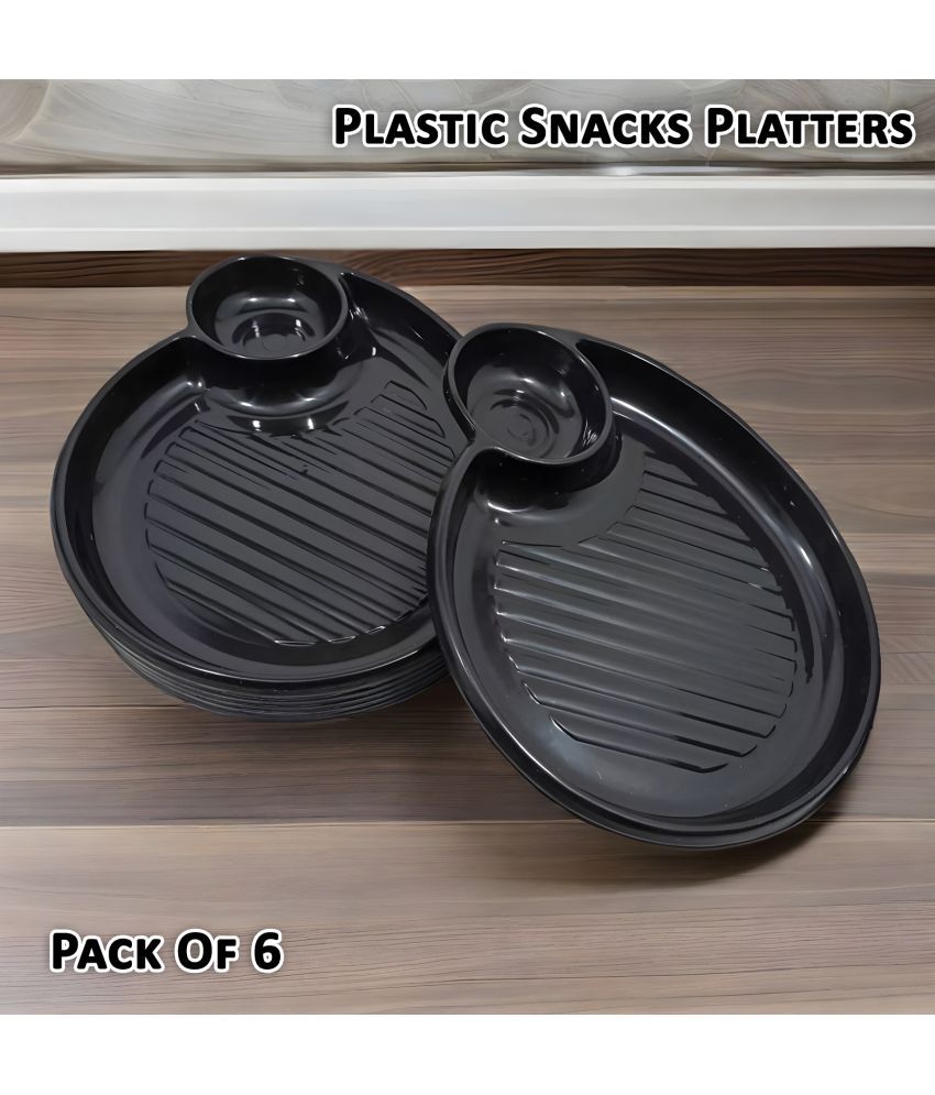     			Inpro 6 Pcs Plastic Black Platter