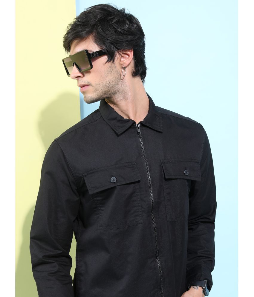     			Ketch Polyester Slim Fit Solids Full Sleeves Men's Casual Shirt - Black ( Pack of 1 )