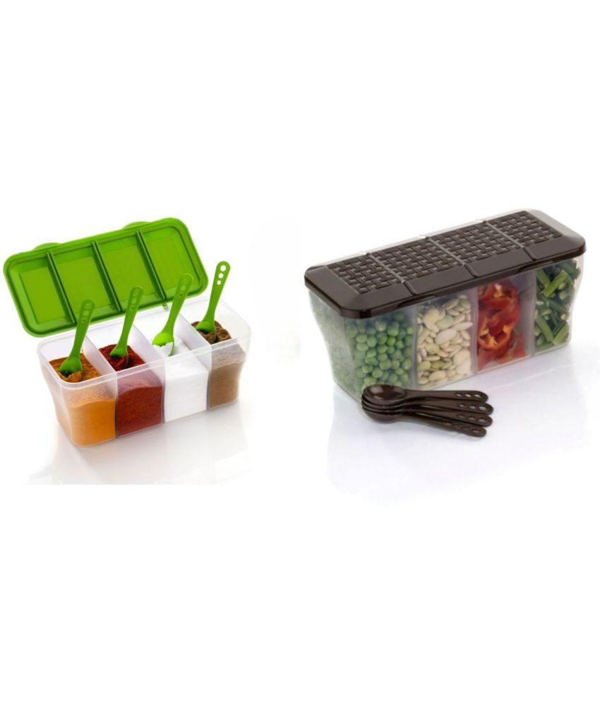     			iview kitchenware Dal/Masala/Vegetable Plastic Multicolor Pickle Container ( Set of 2 )