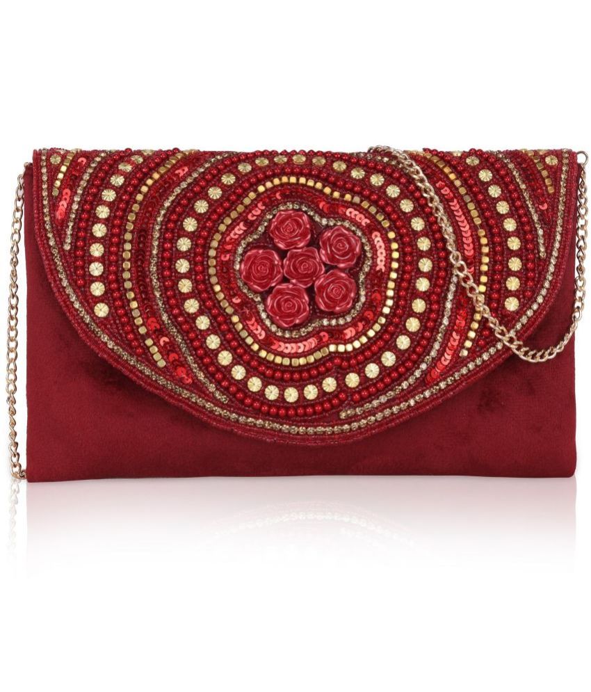     			Nicoberry Maroon Silk Handheld