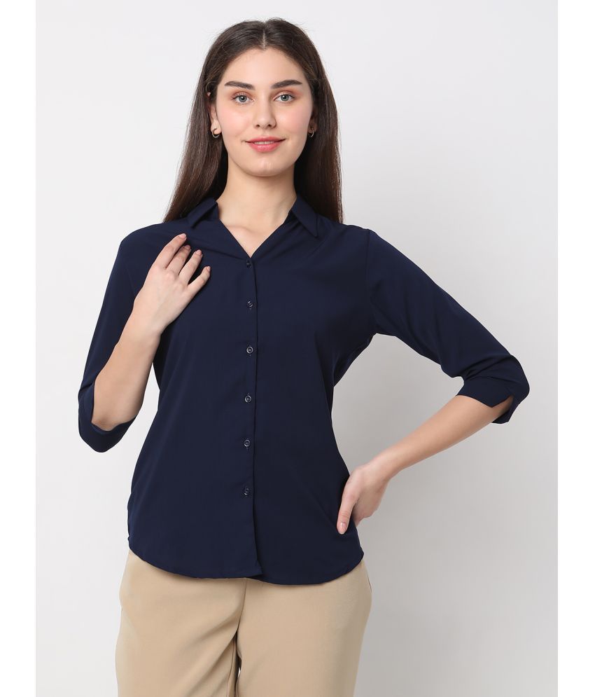     			Smarty Pants Navy Blue Cotton Women's Shirt Style Top ( Pack of 1 )