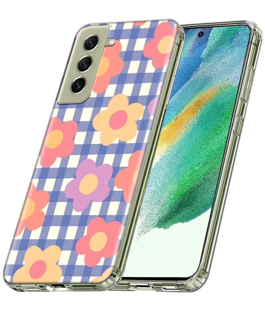     			Fashionury Multicolor Printed Back Cover Silicon Compatible For Samsung Galaxy S21 FE ( Pack of 1 )