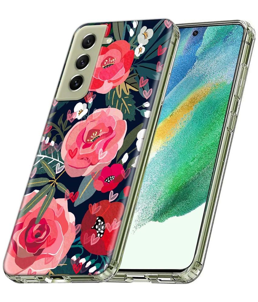     			Fashionury Multicolor Printed Back Cover Silicon Compatible For Samsung Galaxy S21 FE ( Pack of 1 )