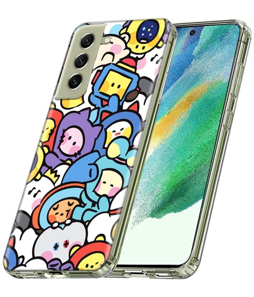     			Fashionury Multicolor Printed Back Cover Silicon Compatible For Samsung Galaxy S21 FE ( Pack of 1 )