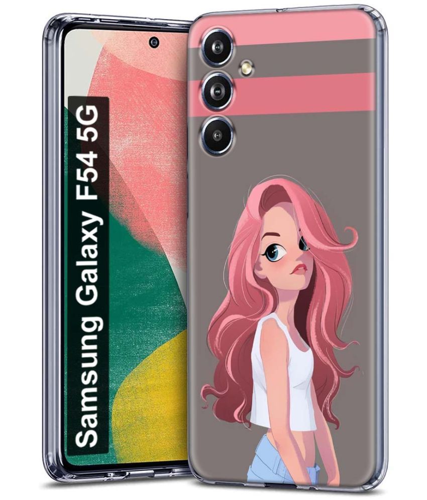     			Fashionury Multicolor Printed Back Cover Silicon Compatible For Samsung Galaxy F54 5G ( Pack of 1 )