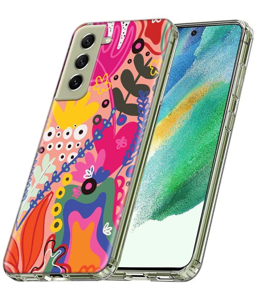     			Fashionury Multicolor Printed Back Cover Silicon Compatible For Samsung Galaxy S21 FE ( Pack of 1 )