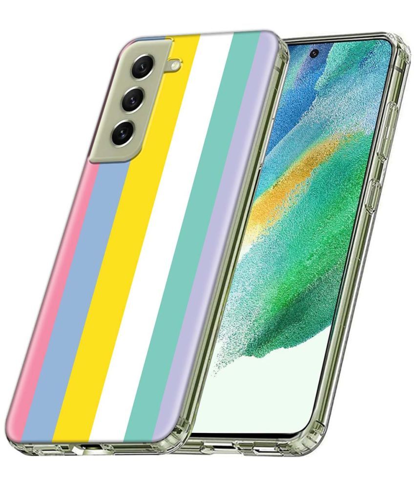     			Fashionury Multicolor Printed Back Cover Silicon Compatible For Samsung Galaxy S21 FE ( Pack of 1 )